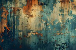 AI generated Rusty metal texture. Abstract background for design photo