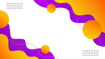 Simple purple and orange gradient geometric business banner wave on a white background design. Creative banner design with wave shapes for templates. Wallpaper horizontal banner. Eps10 vector