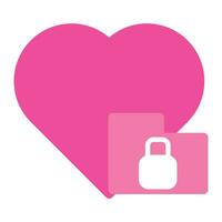 flat style love icon for valentine day isolated on white background vector