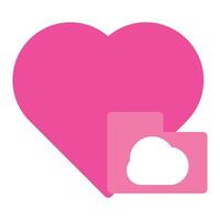 flat style love icon for valentine day isolated on white background vector