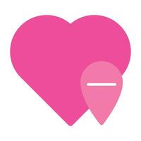 flat style love icon for valentine day isolated on white background vector