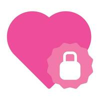 flat style love icon for valentine day isolated on white background vector