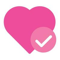flat style love icon for valentine day isolated on white background vector