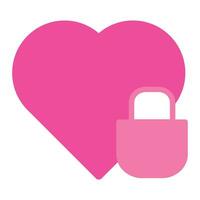 flat style love icon for valentine day isolated on white background vector