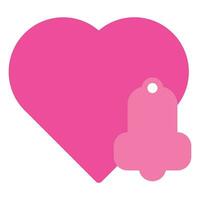 flat style love icon for valentine day isolated on white background vector