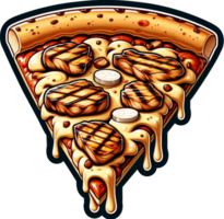 ai generado rebanada de delicioso Pizza clipart ai generativo gratis png