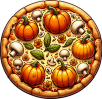 AI generated Delicious pizza illustration Clipart Ai Generative Free PNG