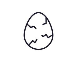 Single line icon of egg High quality vector illustration for design, web sites, internet shops, online books etc. Editable stroke in trendy flat style isolated on white background