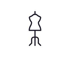 Dress concept. Single premium editable stroke pictogram perfect for logos, mobile apps, online shops and web sites. Vector symbol isolated on white background.