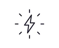 Energy concept. Modern outline high quality illustration for banners, flyers and web sites. Editable stroke in trendy flat style. Line icon of energy vector