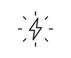 Energy concept. Modern outline high quality illustration for banners, flyers and web sites. Editable stroke in trendy flat style. Line icon of energy vector