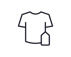 Single line icon of t-shirt. High quality vector illustration for design, web sites, internet shops, online books etc. Editable stroke in trendy flat style isolated on white background