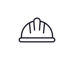 Single line icon of helmet on isolated white background. High quality editable stroke for mobile apps, web design, websites, online shops etc. vector