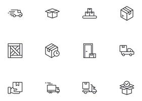 Delivery concept. Collection of modern high quality delivery line icons. Editable stroke. Premium linear symbol for web sites, flyers, banners, online shops and companies. vector