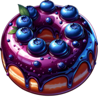 AI generated Doughnut Chocolate glaze Cream on transparent background. AI Generated free PNG