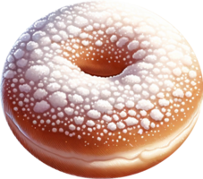 AI generated Doughnut Chocolate glaze Cream on transparent background. AI Generated free PNG