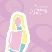 Vector flat design international womens day illustration