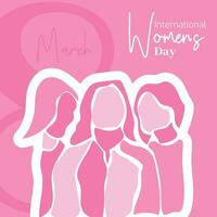 Vector flat design international womens day illustration