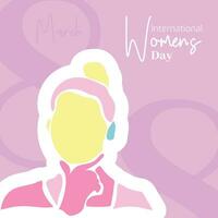 Vector flat design international womens day illustration