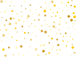 moderno ouro quadrado confete png