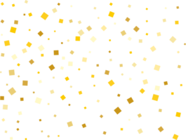 moderno ouro quadrado confete png