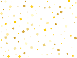 guld folie fyrkant konfetti png