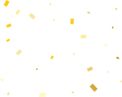 Gold Rectangular Confetti png