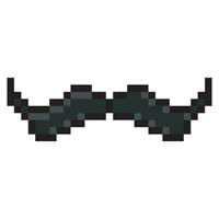 Moustache with pixel art design vector