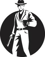 Ammo Artistry Black Gun Icon Gunpower Glyph Vector Man Logo