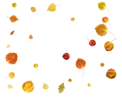 brillant l'automne numérique papier fabriqué de chute feuilles. png