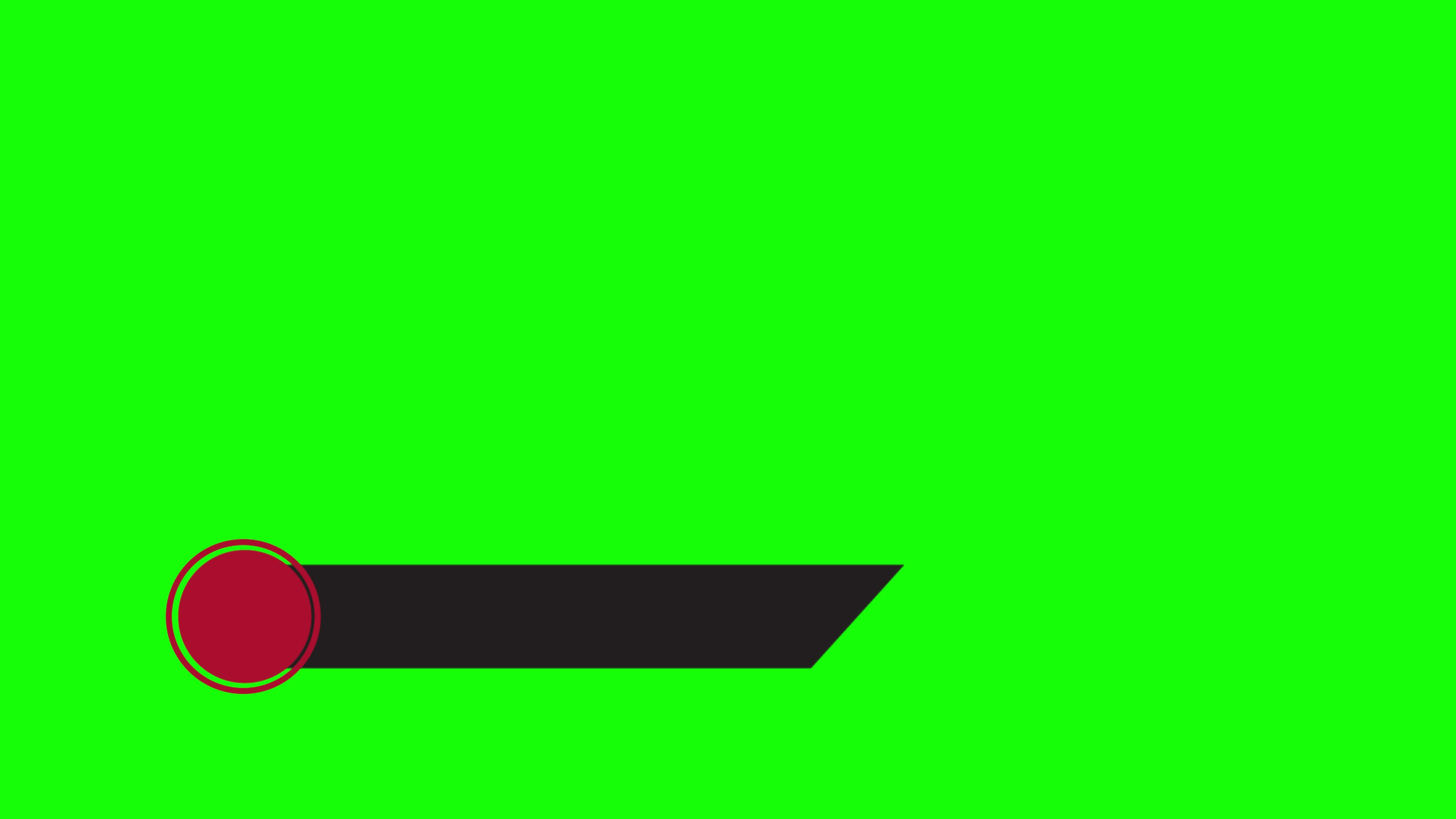 Lower thirds motion graphic elements with removal green screen