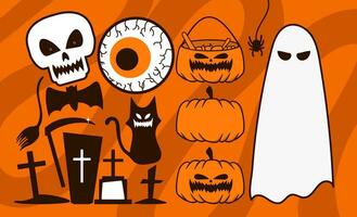 Halloween Cartoon Set vector