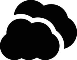 Rounded filled Cloudy Icon vector