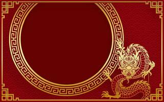 Happy Chinese new year 2024 Zodiac sign year of the Dragon vector