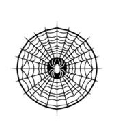 SPIDER NET SILHOUETTE VECTOR ILLUSTRATION