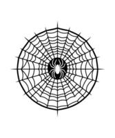 SPIDER NET SILHOUETTE VECTOR ILLUSTRATION