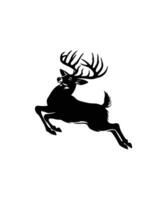 WILD BUCK SILHOUETTE VECTOR ILLUSTRATION.