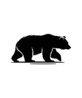 GRIZZLY BEAR SILHOUETTE VECTOR ILLUSTRATION   DESIGN