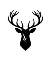 WILD DEAR HEAD SILHOUETTE VECTOR ILLUSTRATION.