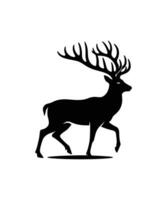 WILD BUCK SILHOUETTE VECTOR ILLUSTRATION.