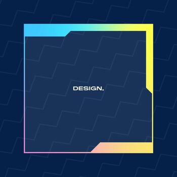 Futuristic square gradient background. Pop up window vector illustration.