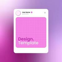 Social media frame isolated template. Colorful social media interface. vector