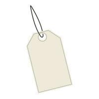 Vector beige blank price tag. The template of the price tag, label, tag png.