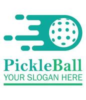 pickleball custom text logo design vector