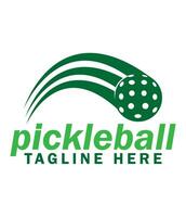 pickleball personalizado lema logo diseño vector