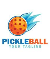 pickleball tagline logo design vector