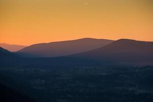 Sunset over Tatra Mountains,Zakopane,Poland photo