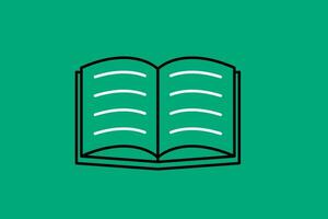 Open book concept illustration. Flat design art style vector