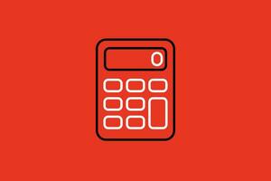 calculator icon illustration design concept flat art style vector