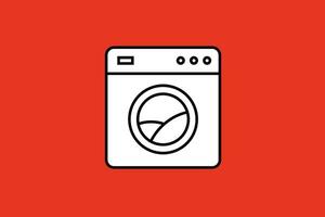 Washing machine icon. Laundry symbol. Vector illustration.